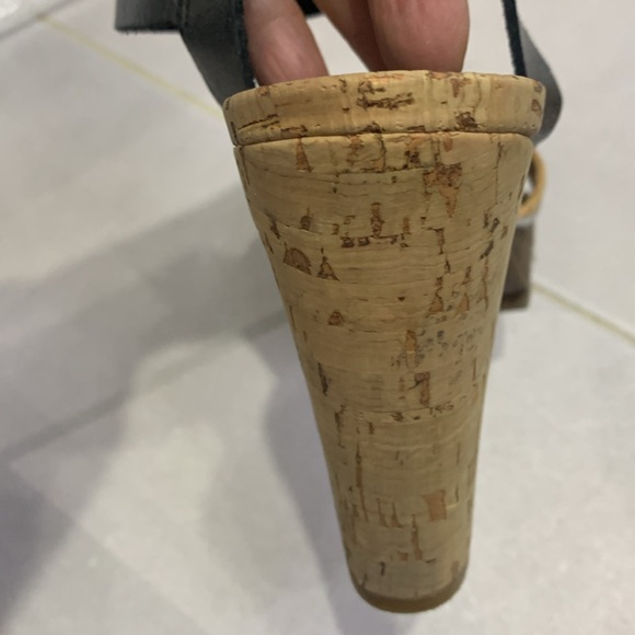 Portuguese Made Gorgeous Leather Cork Platform High Heels Sandals - Picture 4 of 11